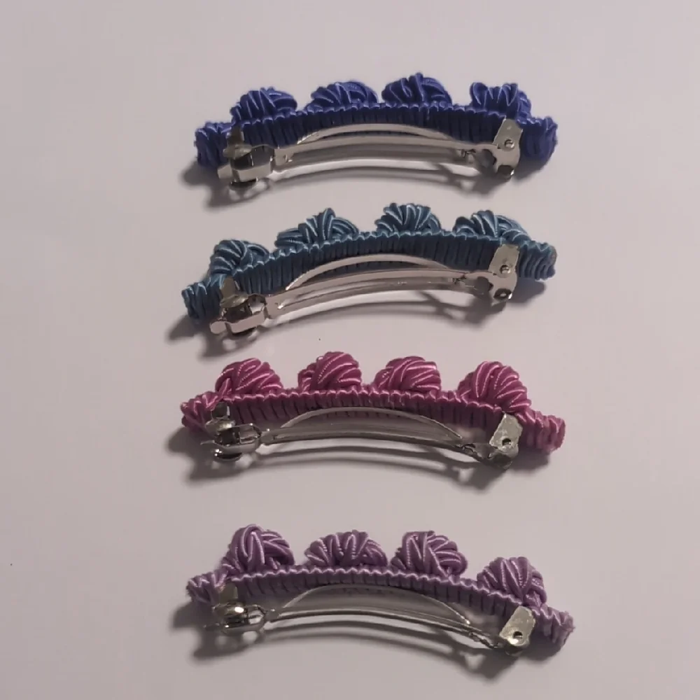 Elegant‎ Floral Hair Clip Set - Blue, Teal, Pink, Purple